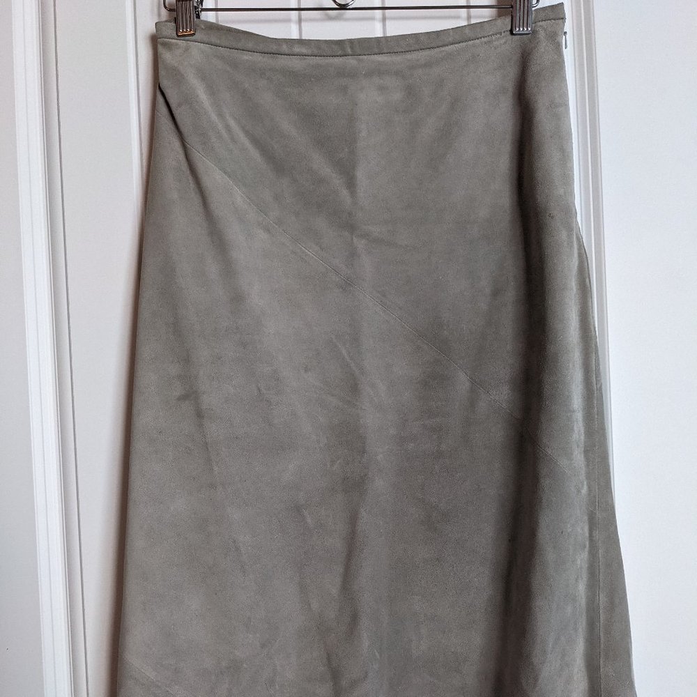 Vintage Y2K Grey Suede Banana Republic Skirt